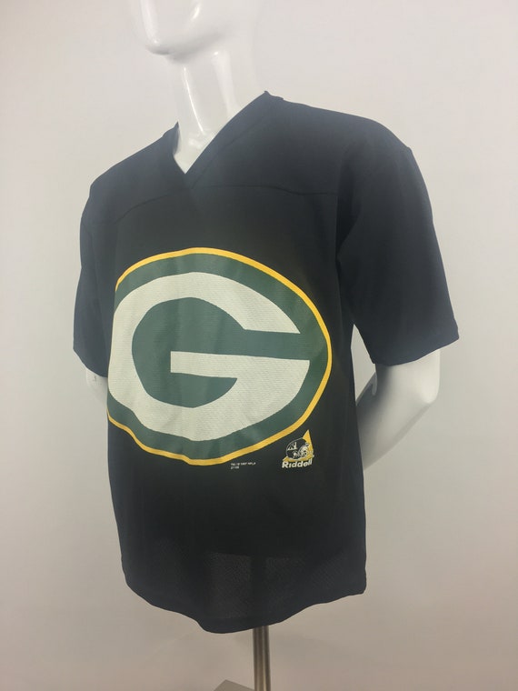 1990's Riddell Green Bay Packers Black Football P… - image 4