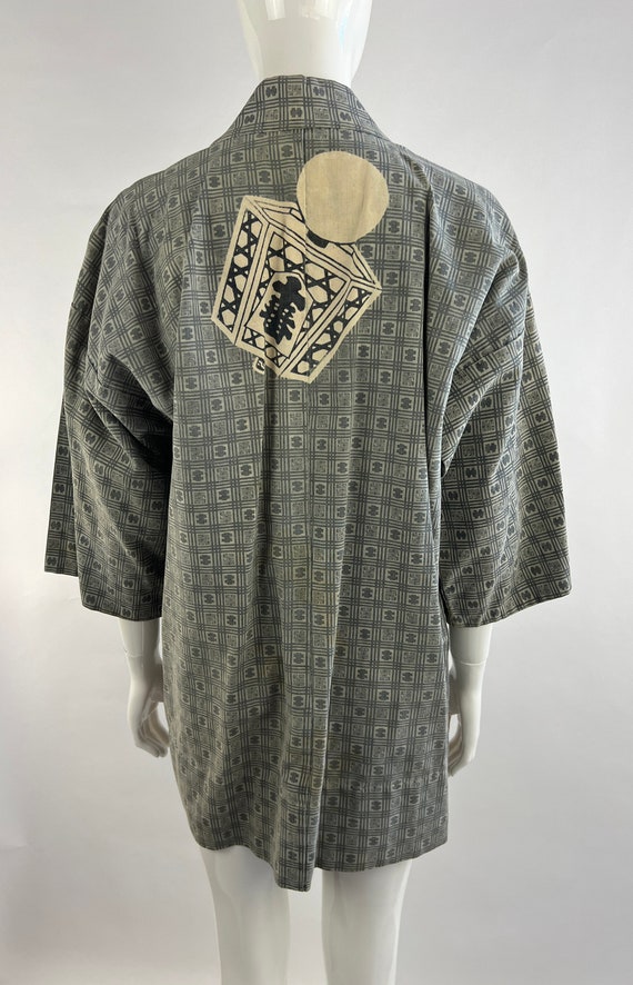 1970s Haori Kimono|Noragi Gray Work Duster|Authen… - image 5