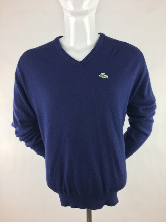 1980’s Izod Lacoste Navy Blue V-Neck Sweater|Mr. R