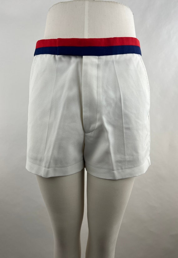 1960s Add In White by Jason Empire Tennis Shorts Casual Summer Shorts Music Festival Shorts Color Block Shorts Preppy Country Club Shorts 10