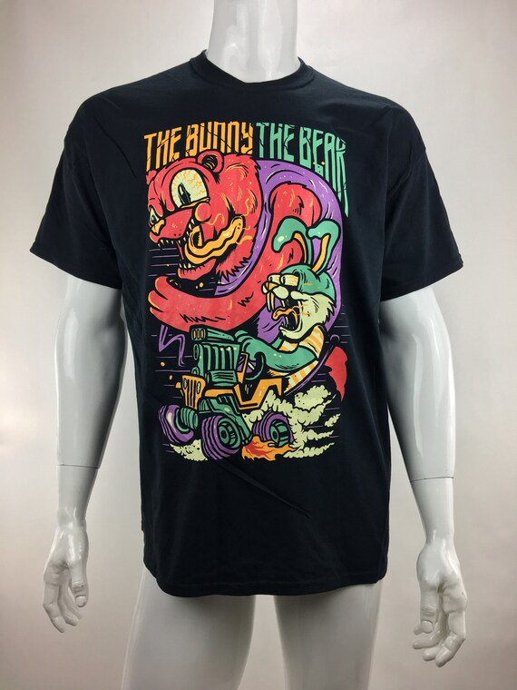 Buy 2000 Gildan Black Bunny Bear Graphic Novelty T-shirt|death 