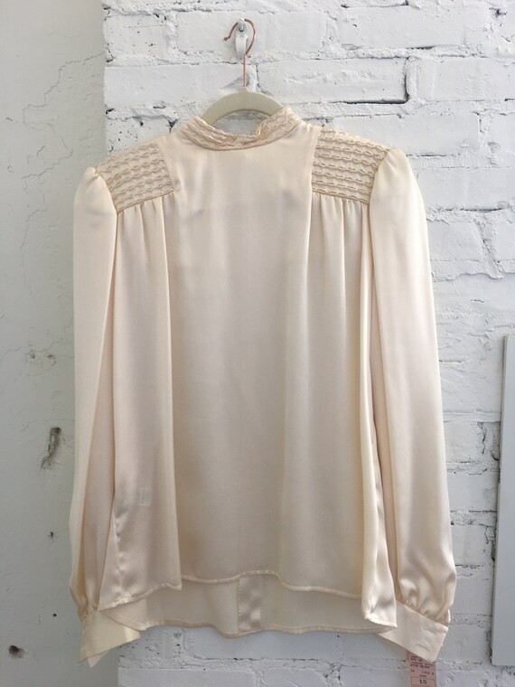 1980's David Hayes for Neiman-Marcus Ivory Silk Bl
