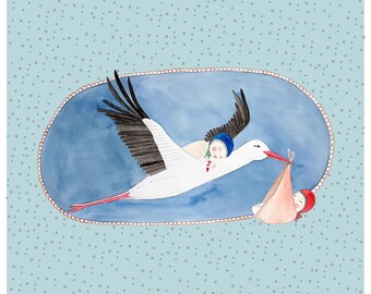 Storch Zwillinge Etsy
