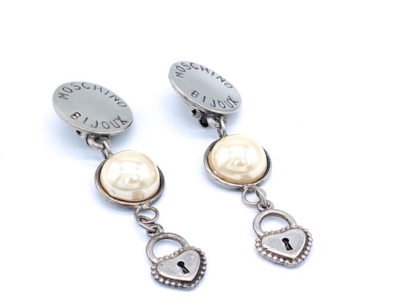 Moschino Earrings Vintage 1990s Clip On