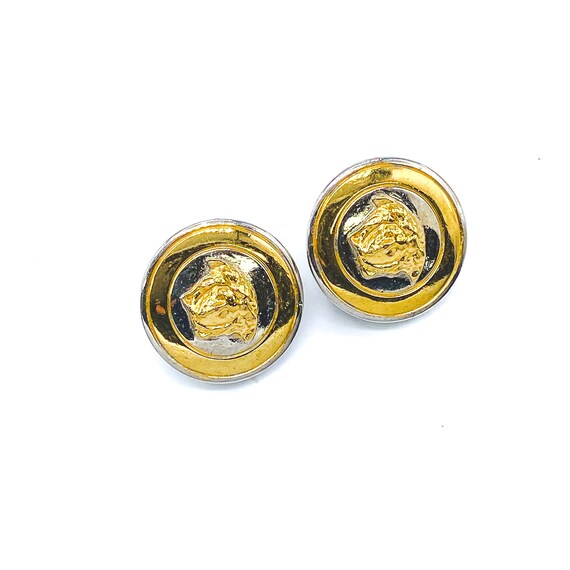 GIANNI VERSACE Earrings Vintage 1990s Clip On