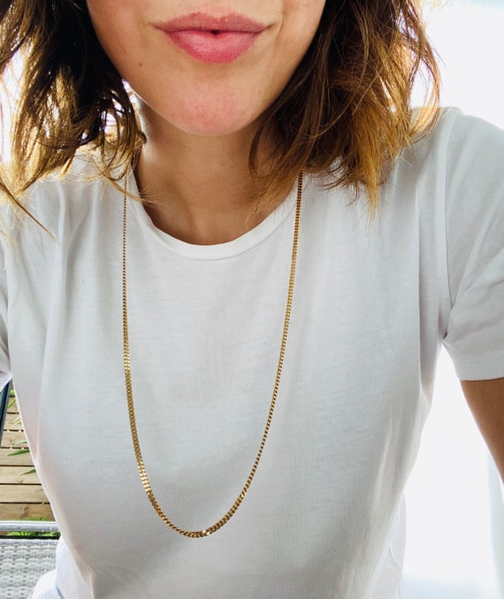 Dior 1970s Vintage Gold Plated Chain Necklace