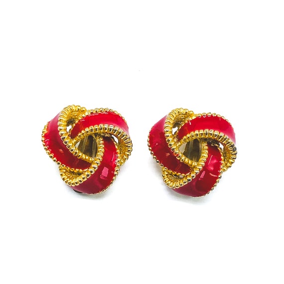 1980s Vintage Enamel Earrings