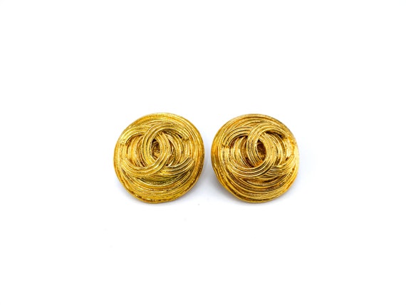 Chanel Earrings Vintage 1990s Clip On