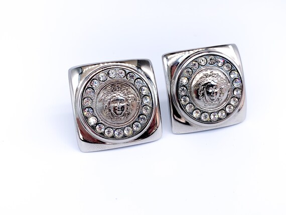 Versace Earrings Vintage 1990s Clip On