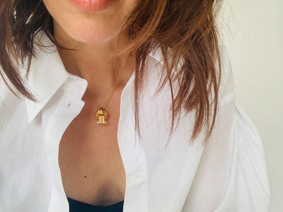 Lanvin Necklace Vintage 1970s Pendant Chain