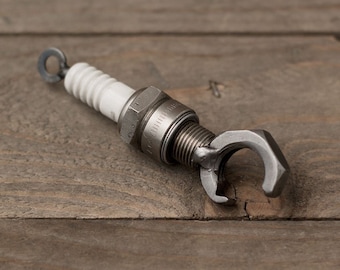 Spark plug bottle opener