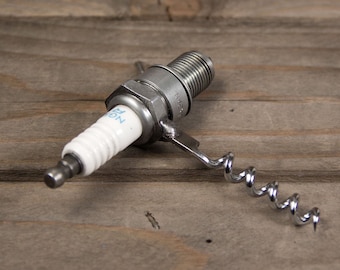 Corkscrew from an old spark plug