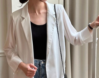 loose fit women Jacket / Tencel Jacket / women blazer / women jacket / jackets for women / Blazer for women / loose jacket / linen Jacket