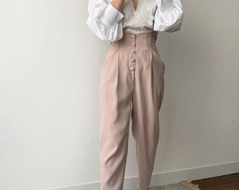 high waisted baggy trousers womens