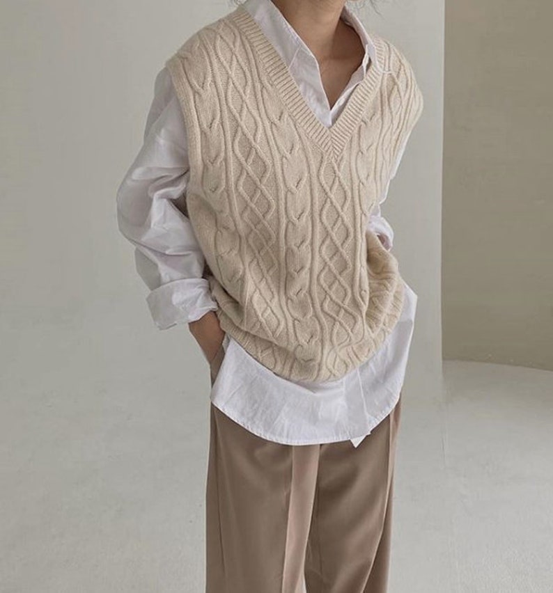 Sweater vest / knit top / knit vest / women loose sweaters Etsy