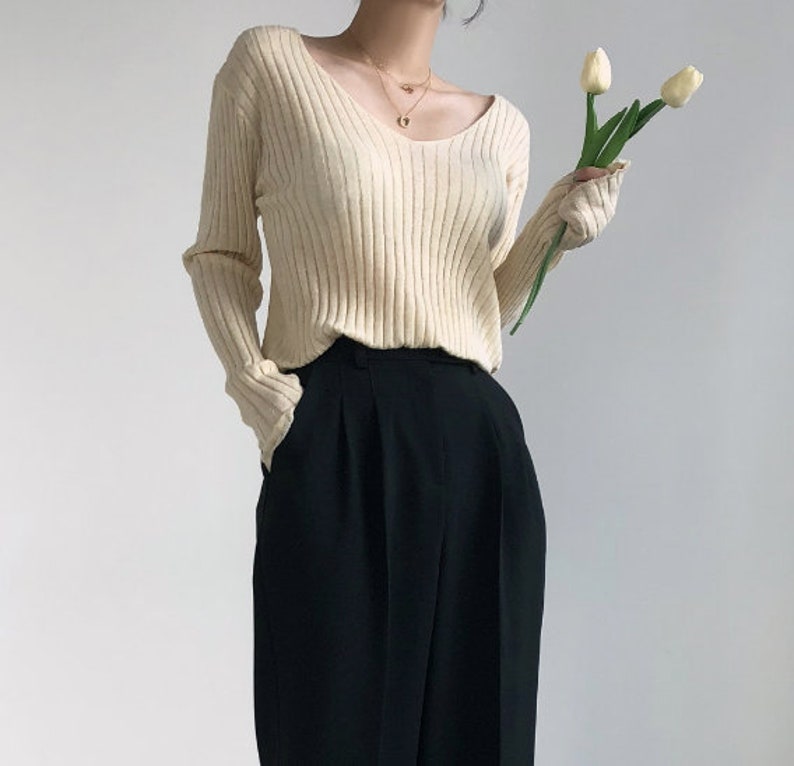 Modern blouse sweaters for women knits for women knit blouse v neck blouse modern sweaters knit tops tops for women vintage