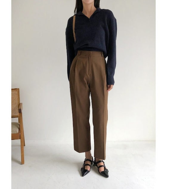 High Waisted Trousers / Pleated 