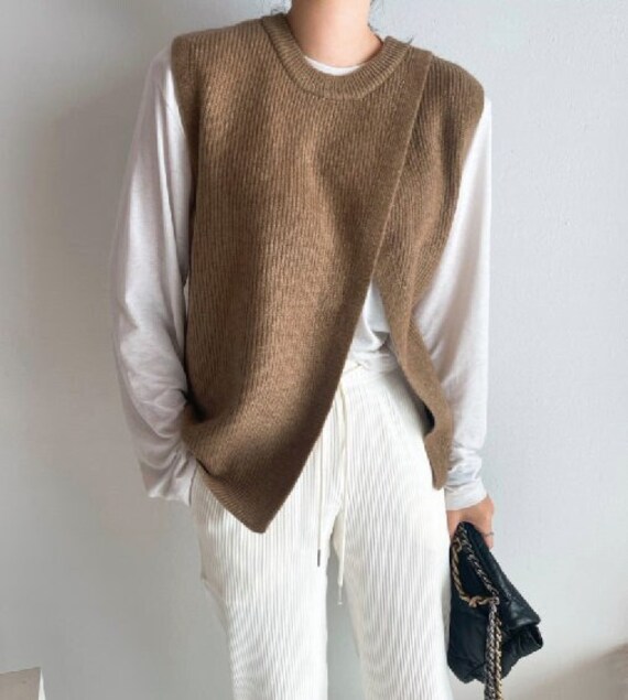 knitted vest womens
