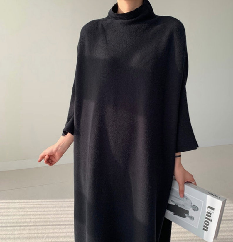 loose long dress maxi tunic dress Loose fitting long dress knit dress maxi dress boho dress flare dress Loose fit long dress
