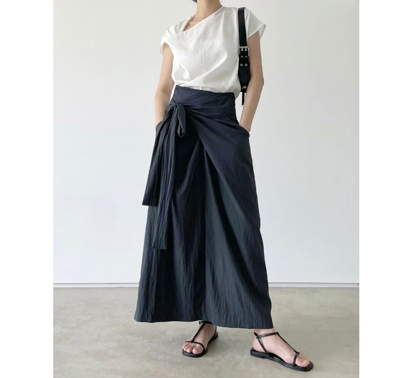Wrap Skirt High Waisted long skirt Maxi skirt Kimono skirt Long wrap skirt Romantic skirts for women Minimalist