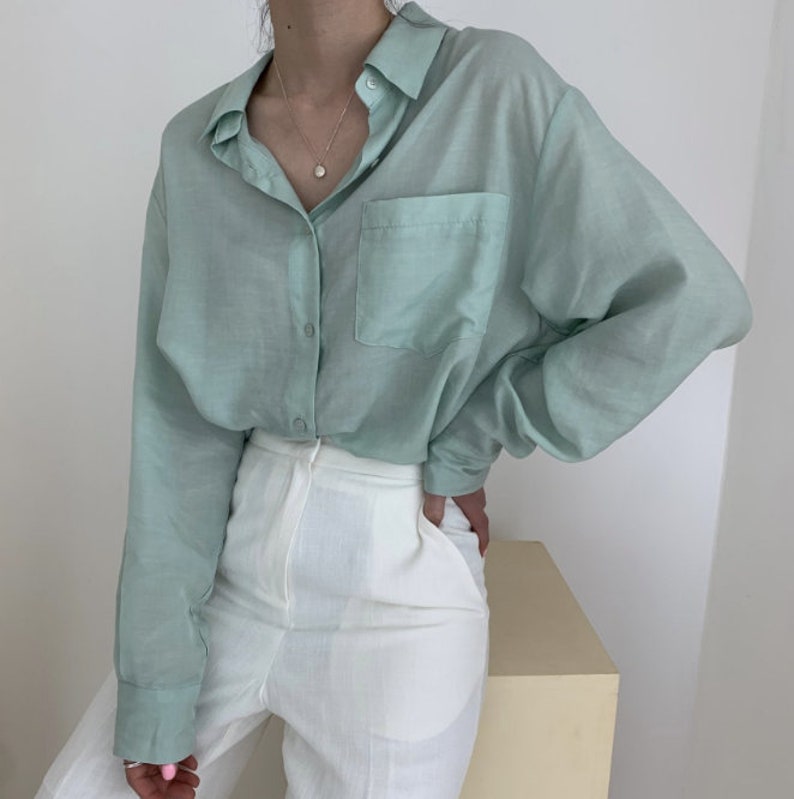 Ladies Linen Top Womens Tunic Lagenlook Front Button Detail Casual Dress Shirt
