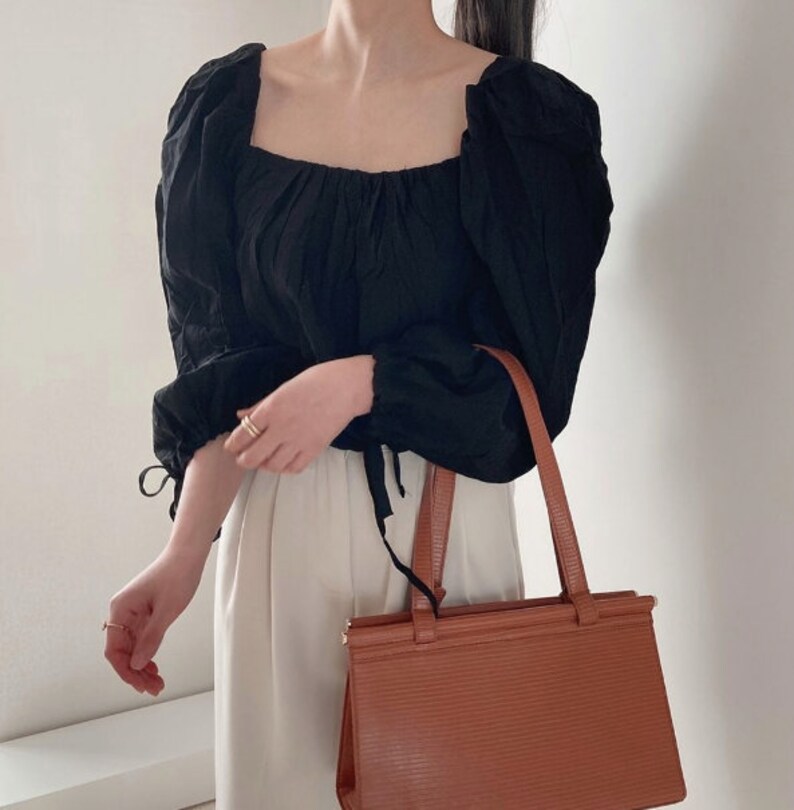 loose tops handmade blouse mood blouse shirring blouse minimalist,minimalist clothing,Handmade top tops for women mood top