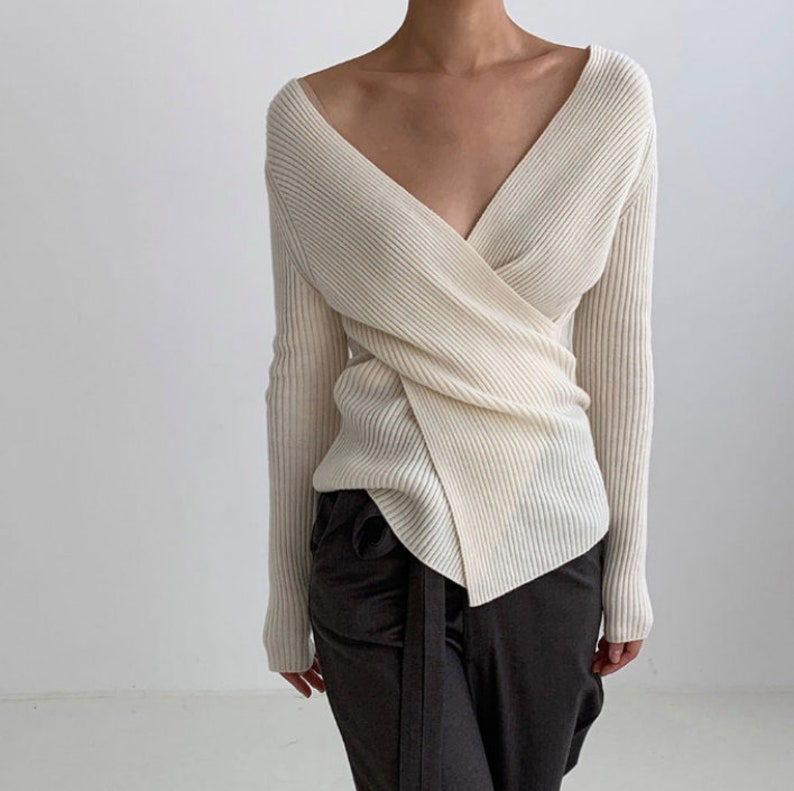 womens wrap around sweaters