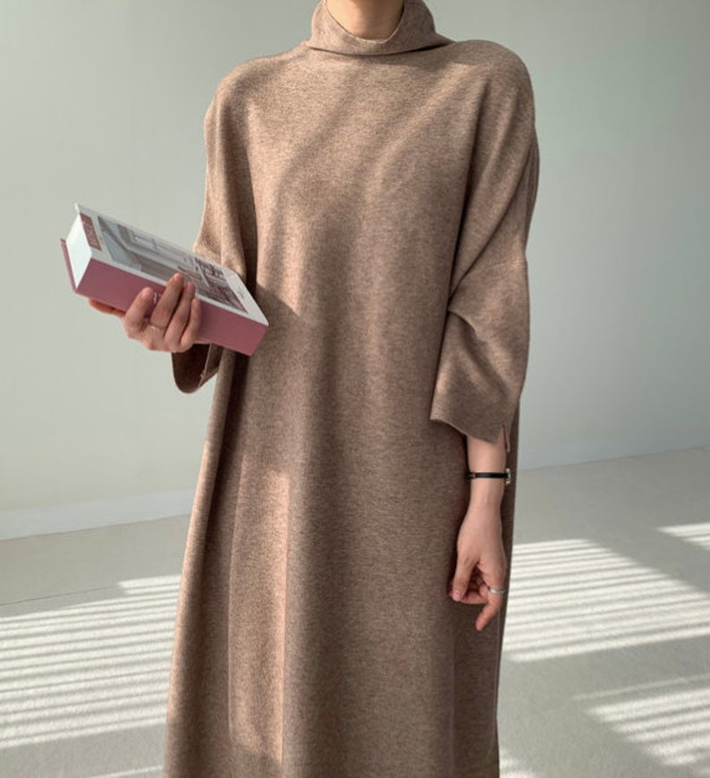 loose long dress maxi tunic dress Loose fitting long dress knit dress maxi dress boho dress flare dress Loose fit long dress