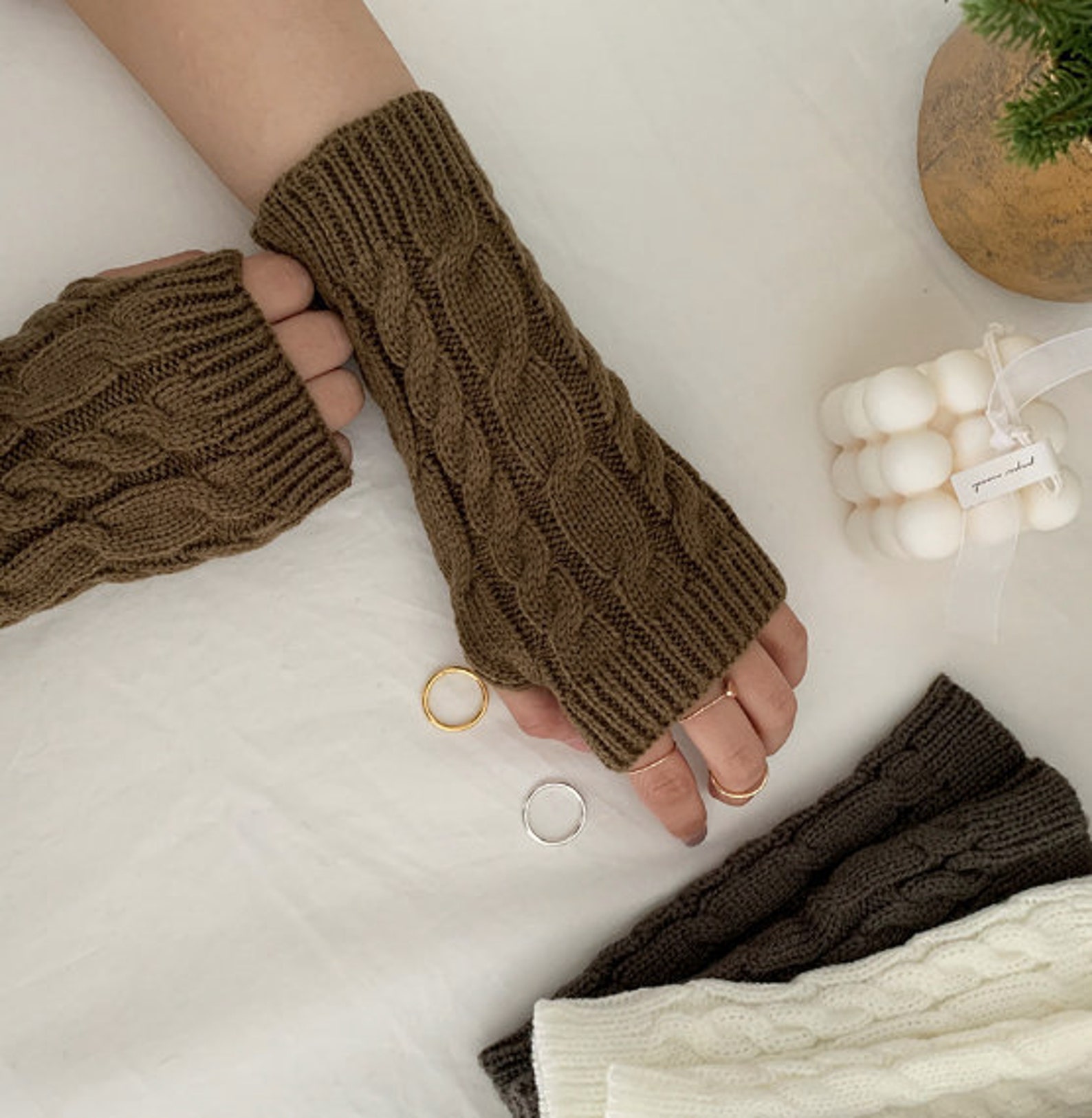 Knit Hand Warmers Cable Knit Hand Warmers Handwarmers Etsy