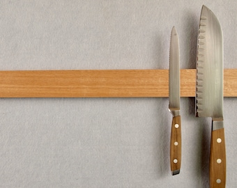 Tasmanian oak magnetic knife racks, clear finish. 30, 45 and 60cm