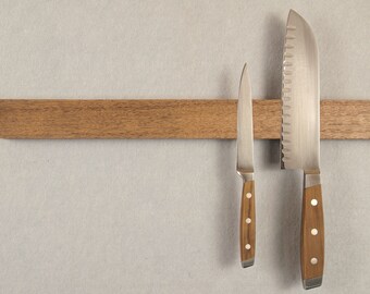 Tasmanian oak magnetic knife racks, smoke finish. 30, 45 and 60cm