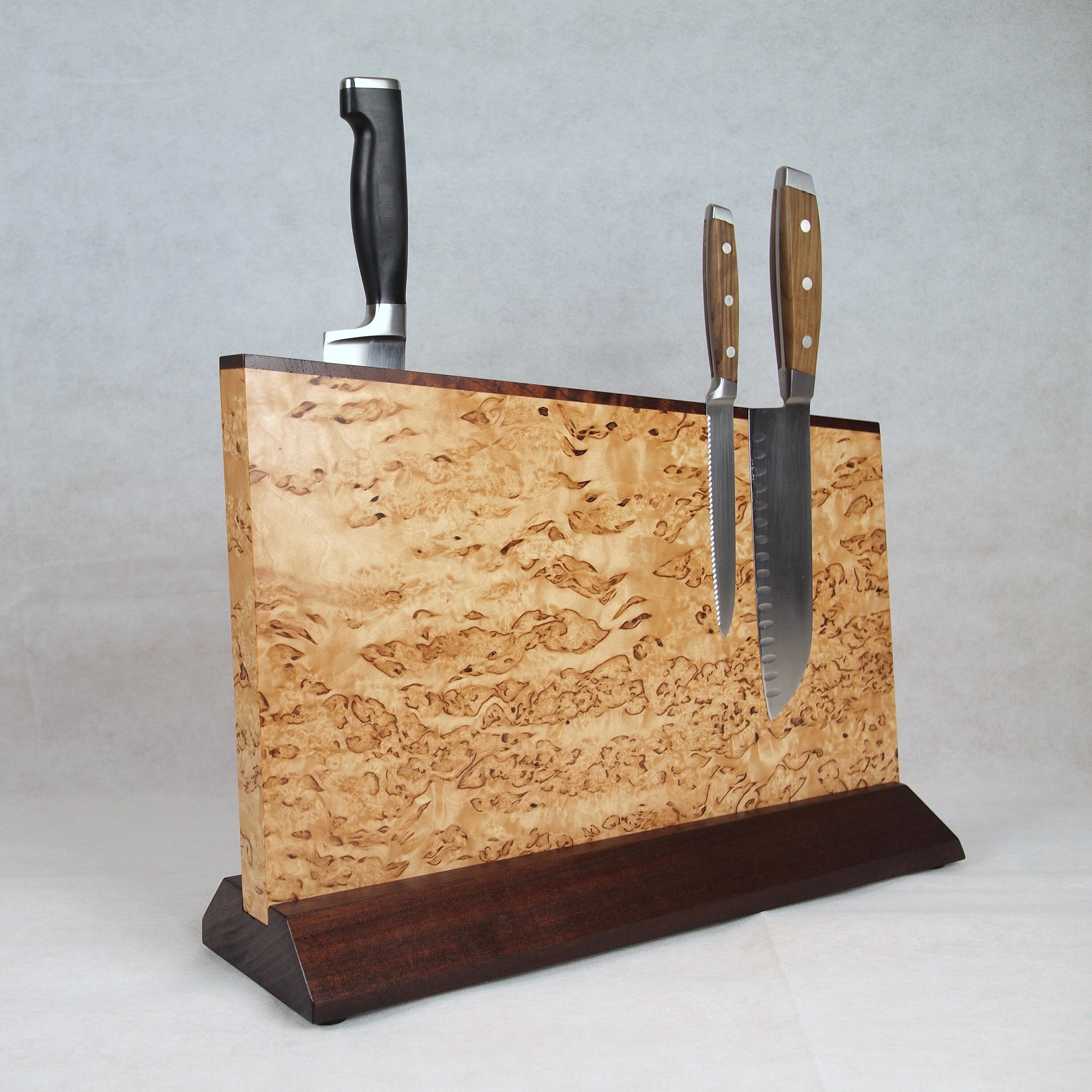 Luxury Knife Block of Figured Karelian Birch Burl and Etsy