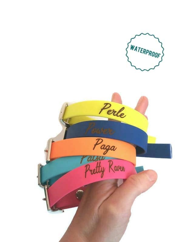 Collier Personnalisable et Waterproof Super Résistant Très Facile à Nettoyer