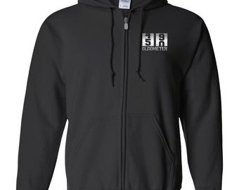 50th Birthday Oldometer Zip Up Hoodie | Vintage Style 50 Years Gift