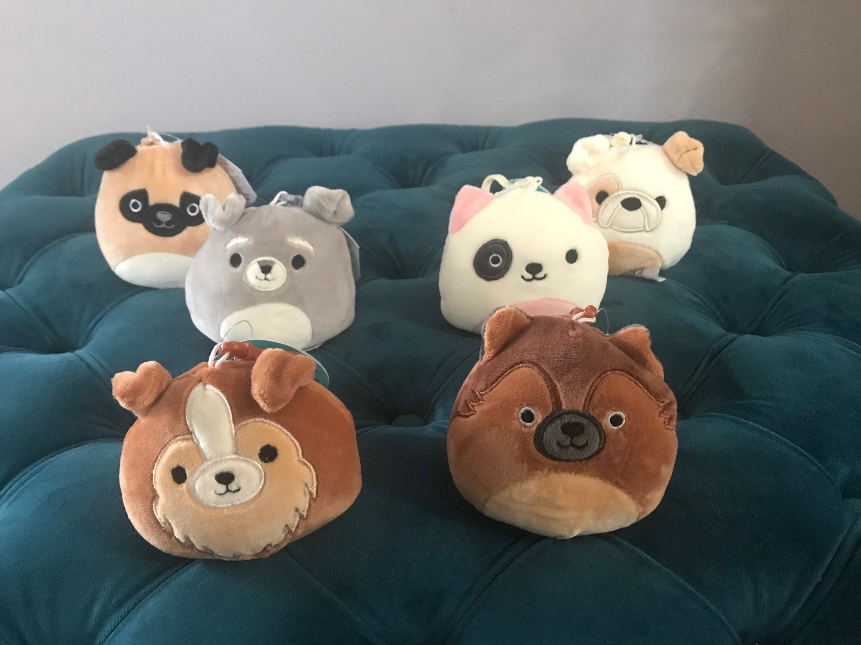 Personalized Mini Monogram Squishmallows Clip on Keychains Dog Etsy