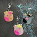 Squishmallow Inspired Keychains Vibrant Kawaii Colors. 