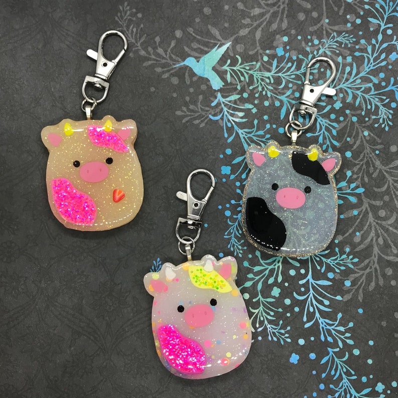 Squishmallow Inspired Keychains Vibrant Kawaii Colors. 