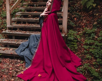 fairytale Woodland fleece cloak LARPING hobbit cloak fantasy