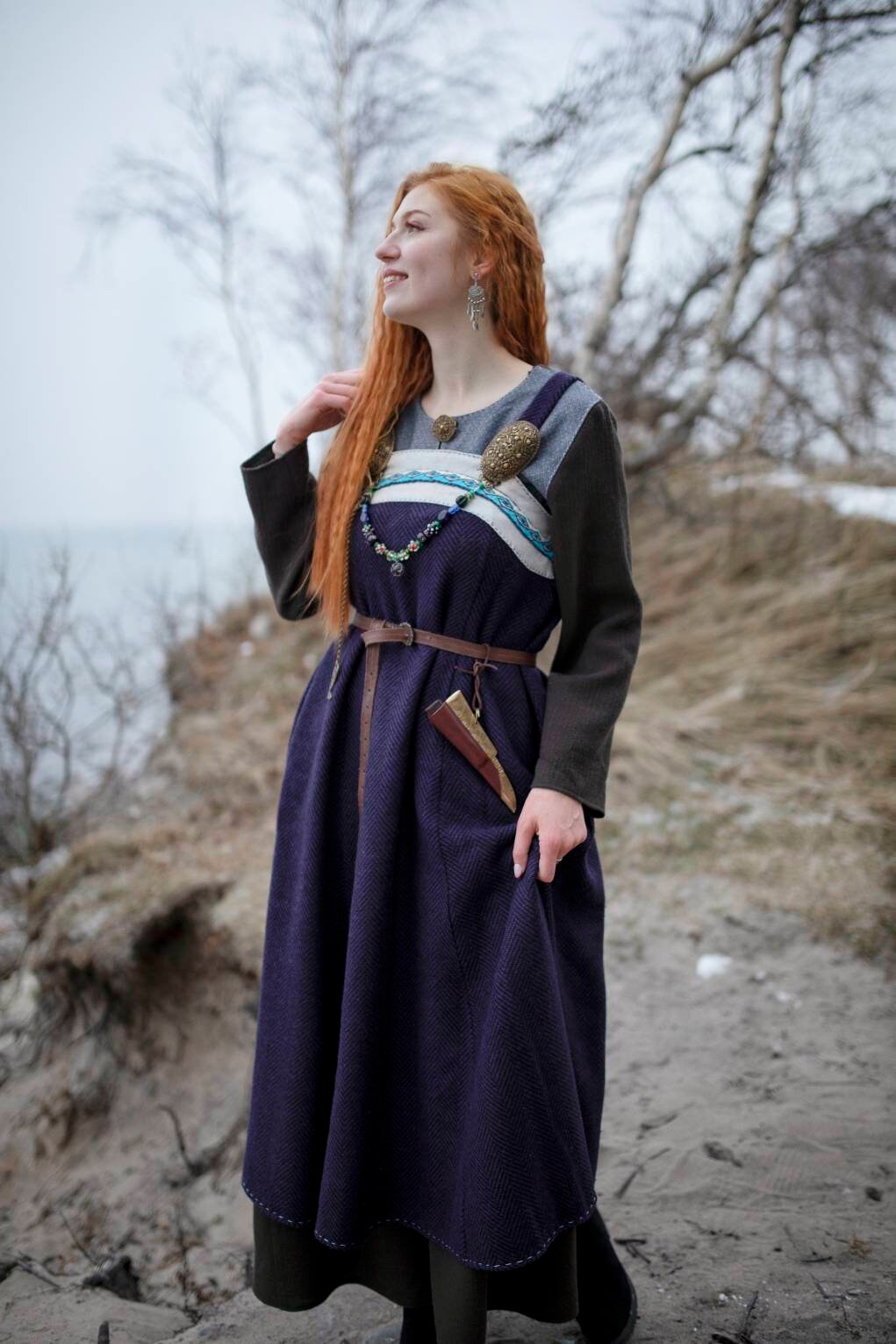 Viking Woolen Hangerock Apron Dress Viking Garb | Etsy