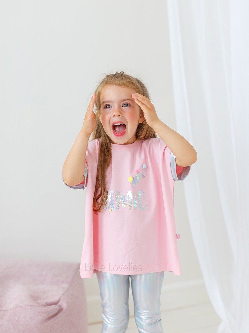 Kids tshirt Pink Tshirt White Tshirt Toddler girl Etsy