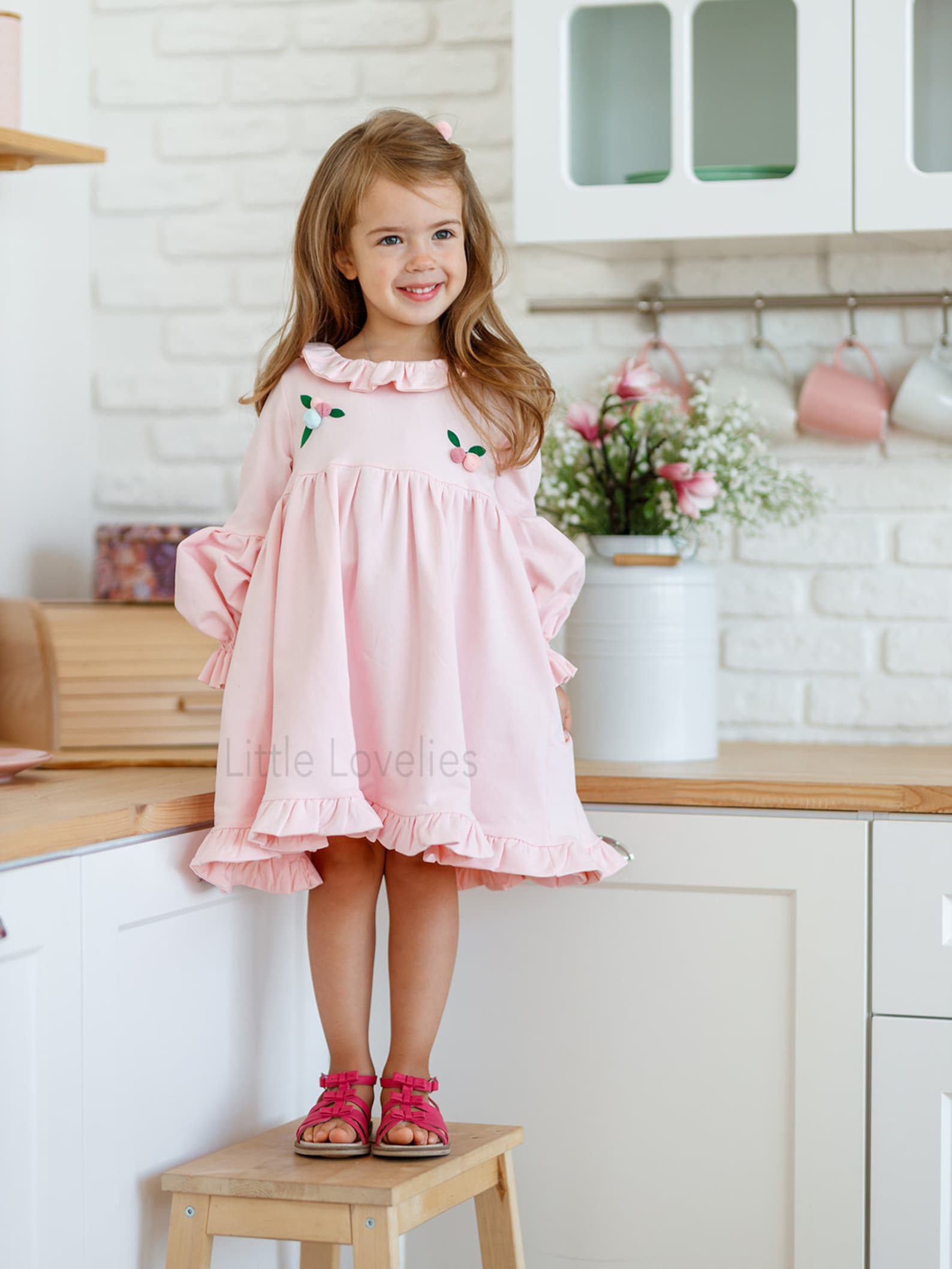 Pink dress for little girl Princess Dress Little girls Etsy