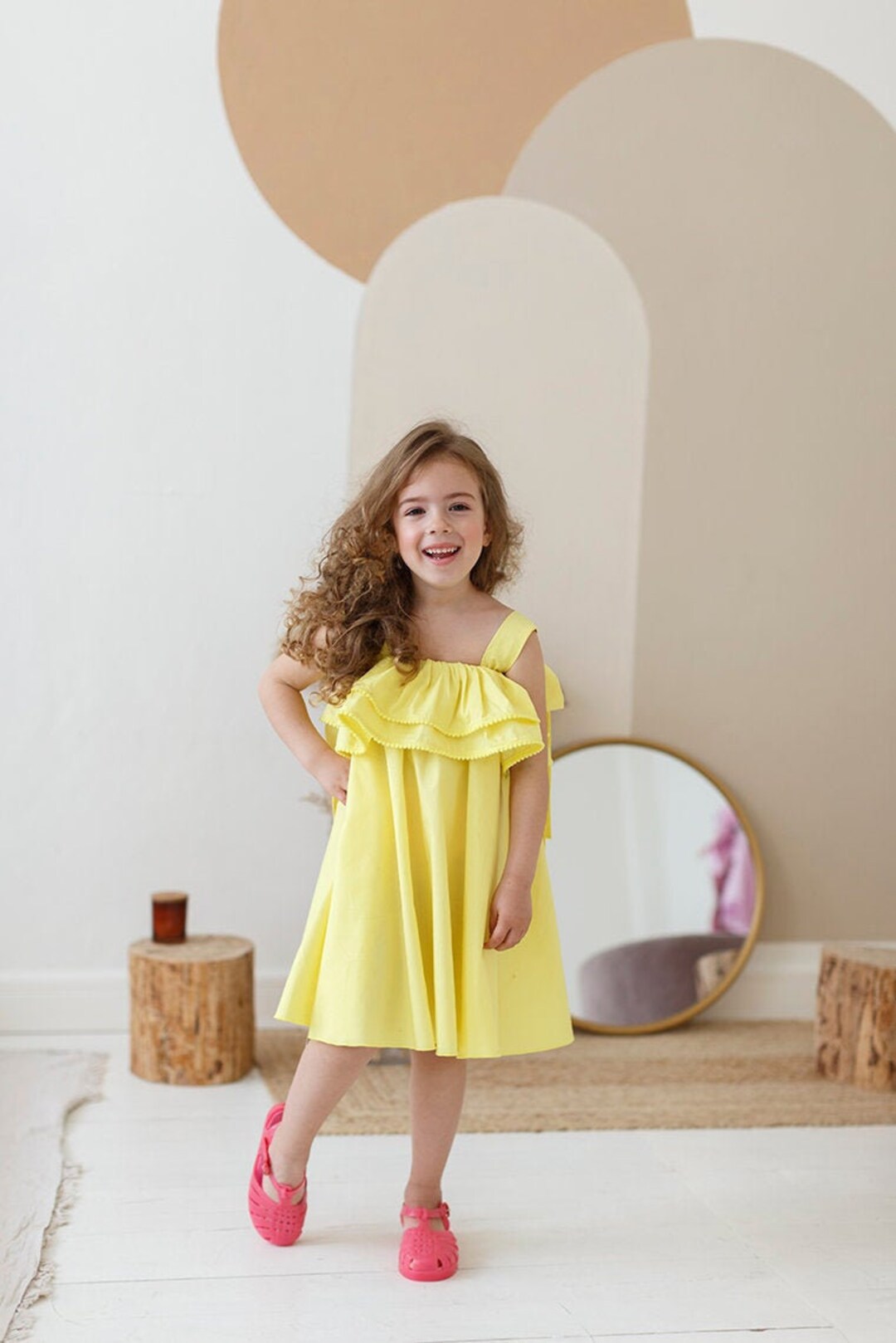 Buy Dishanarita Baby Girl Designer Gown for one Year Length 22 Chest 20  Yellow at Amazon.in