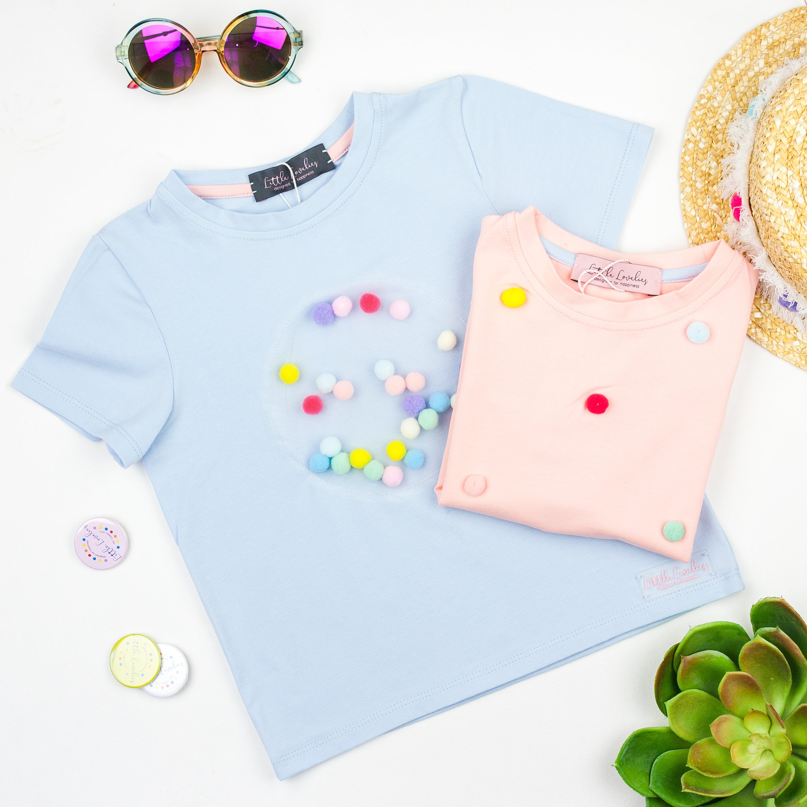 Light blue tshirt girls blue tshirt kids short sleeve Etsy