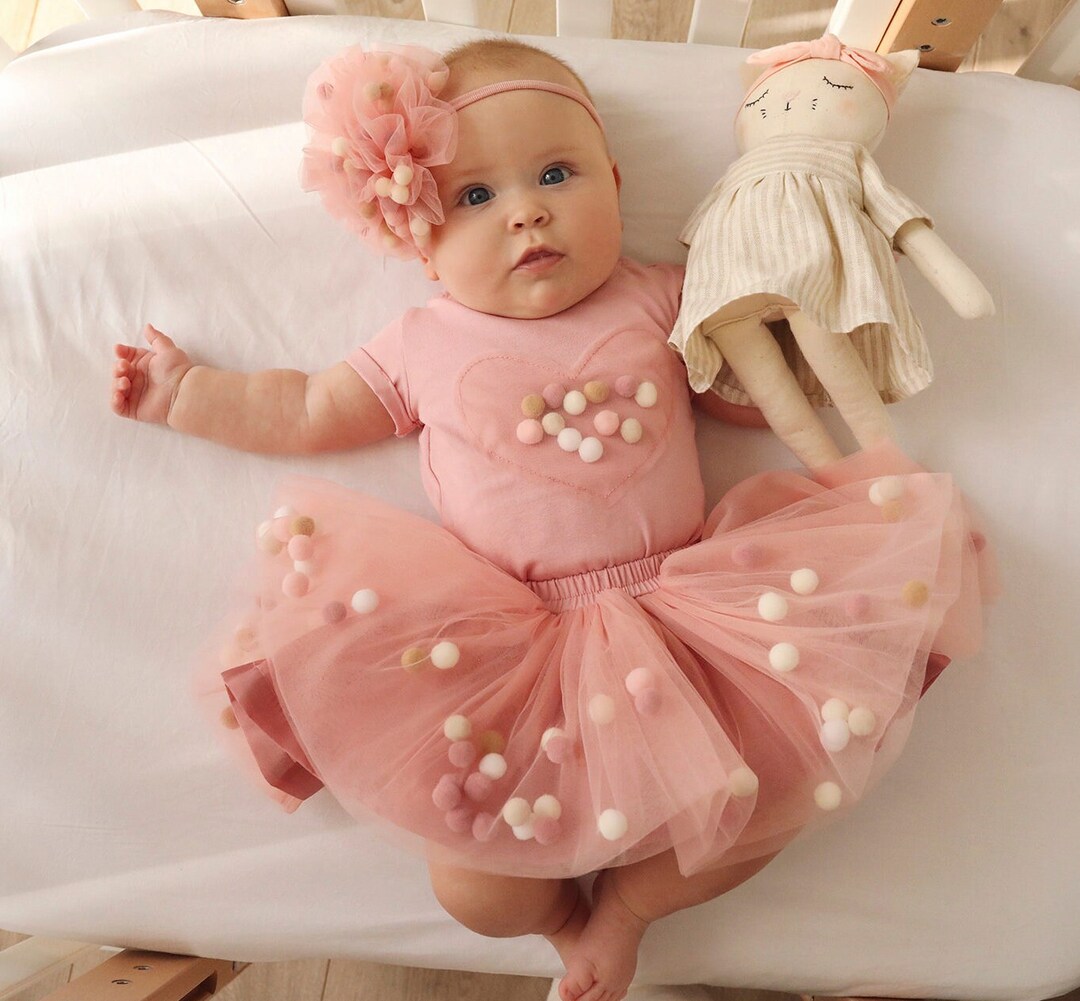 Newborn Baby Photo Props Rose Gold Girl Tutu Set Baby Girl Etsy