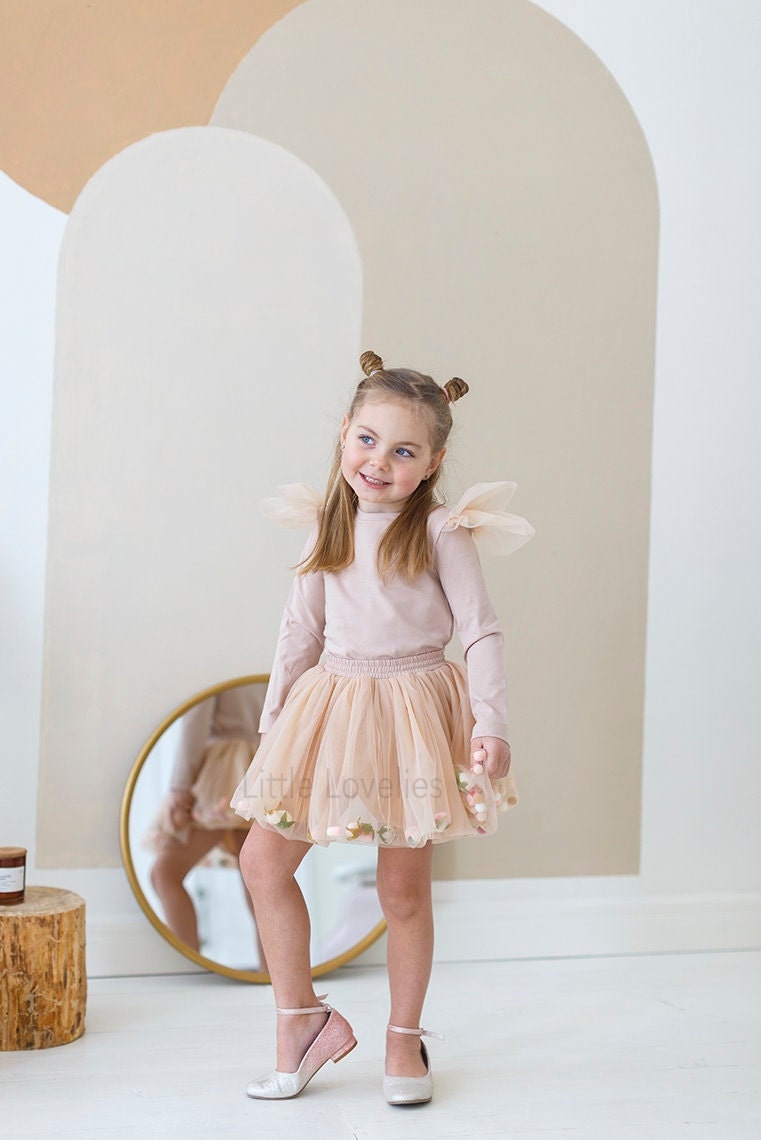 Beige Tutus, Light Brown Skirt, Fairy Girls Tulle Tutu