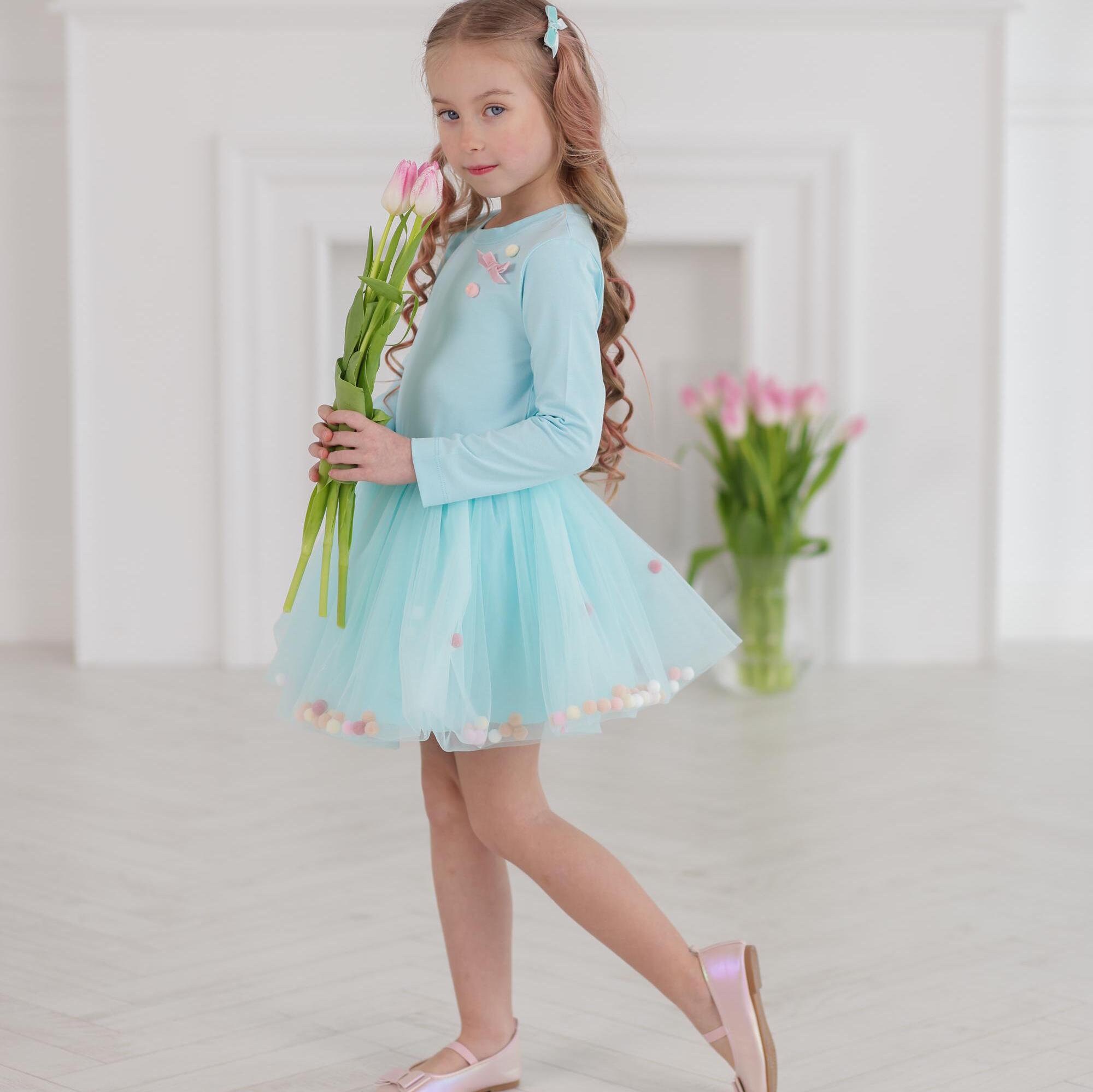 Pastel Pompom Tulle Skirt: Birthday Princess Outfit - Etsy