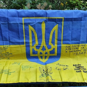 Personalized Flag of Ukraine, Ukraine units personaliz ukrainian flag signatured guys special units,flag of Ukraine, Ukraine Flag Signatured