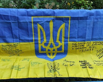 Personalized Flag of Ukraine, Ukraine units personaliz ukrainian flag signatured guys special units,flag of Ukraine, Ukraine Flag Signatured