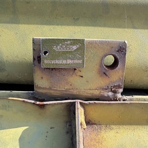 Custom Brutal Fridge Magnet ,Handcrafted Fridge Magnet made from rusian tank, Trench Art  Ukraine,T72 Recycled Tank Skin from Ukraine