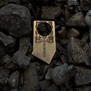Metal Tag T-72 – Recycled Tank Armor Keychain – Trench Art Style – Handcrafted in Ukraine – Collector’s Edition